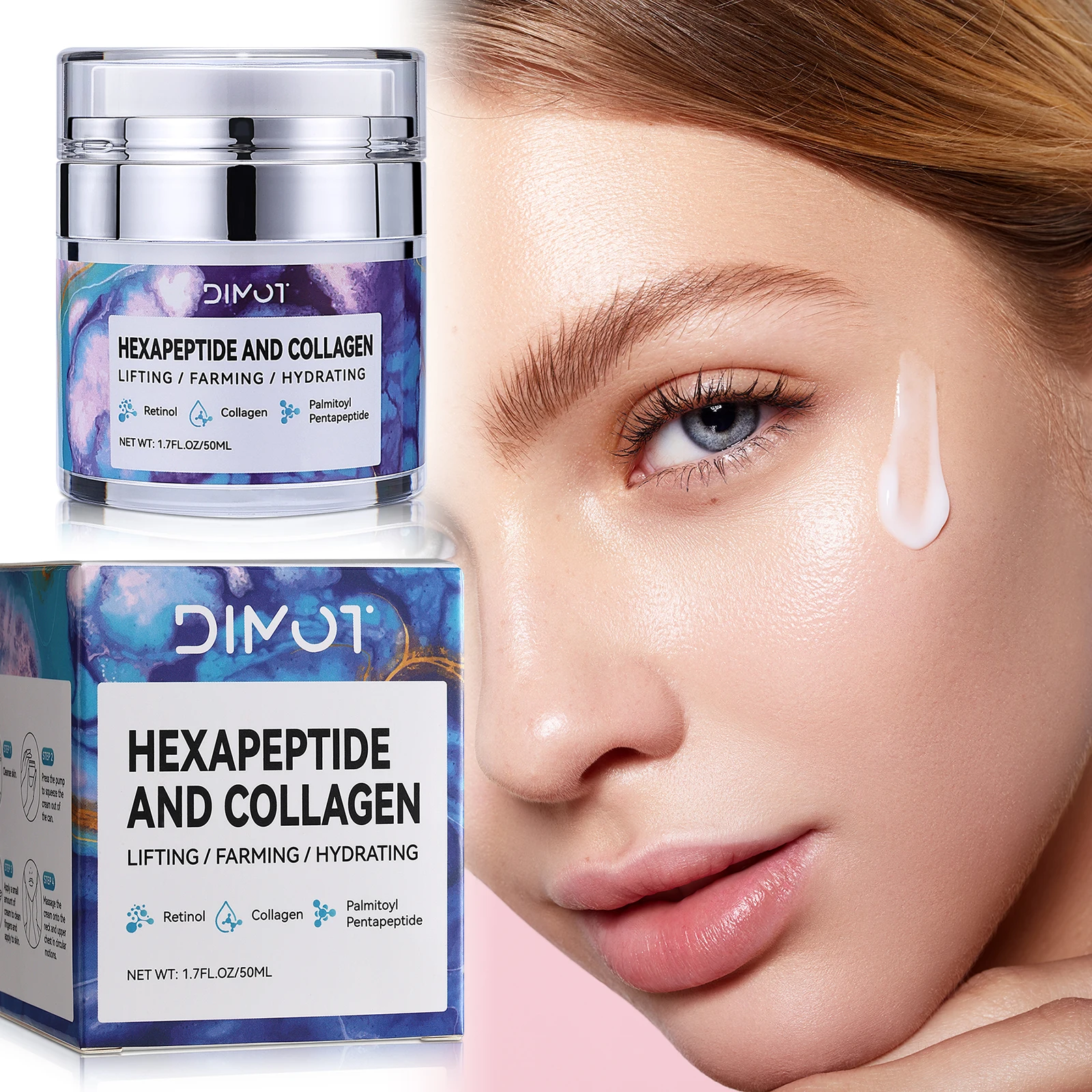 Anti Falten Creme Augen Creme Reparatur Kollagen Boost Creme Koreanische Essenz Gesicht Feuchtigkeitscreme Anti Aging Face Lifting Nährende Image