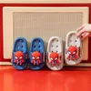 Disney Kinder Hause Hausschuhe Kinder Cartoon Spiderman Jungen Mädchen Weiche Sohle Schuhe Anti-Slip Hausschuhe Sommer Sandalen Größe 17-22 cm