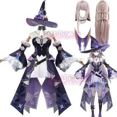 Spiel Honkai Star Rail Herta Cosplay Kostüm Herta Cosplay Kostüm Hut Socken Kleid Uniform Halloween Outfits Perücke Anime Anzüge Image