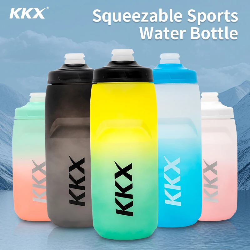 KKX Outdoor-Sportflasche, 620 ml/750 ml, Fahrradflasche, MTB, Straße, Kies, Fahrrad-Wasserflasche, PP5, tragbarer Getränkekessel mit großer Kapazität Image