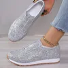 2025 herbst Neue Mode Slip-on Niedrigen absätzen frauen Turnschuhe Gold Silber Trend Sport Schuhe