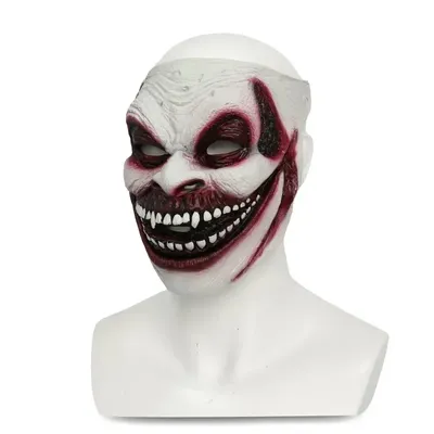 Die Fiend Bray Wyatt Latexmaske, Teufelsmasken, verstellbar, elastisch, für Halloween, Karneval, Party, Cosplay, gruselige Dämonen-Kostüm-Requisiten Image