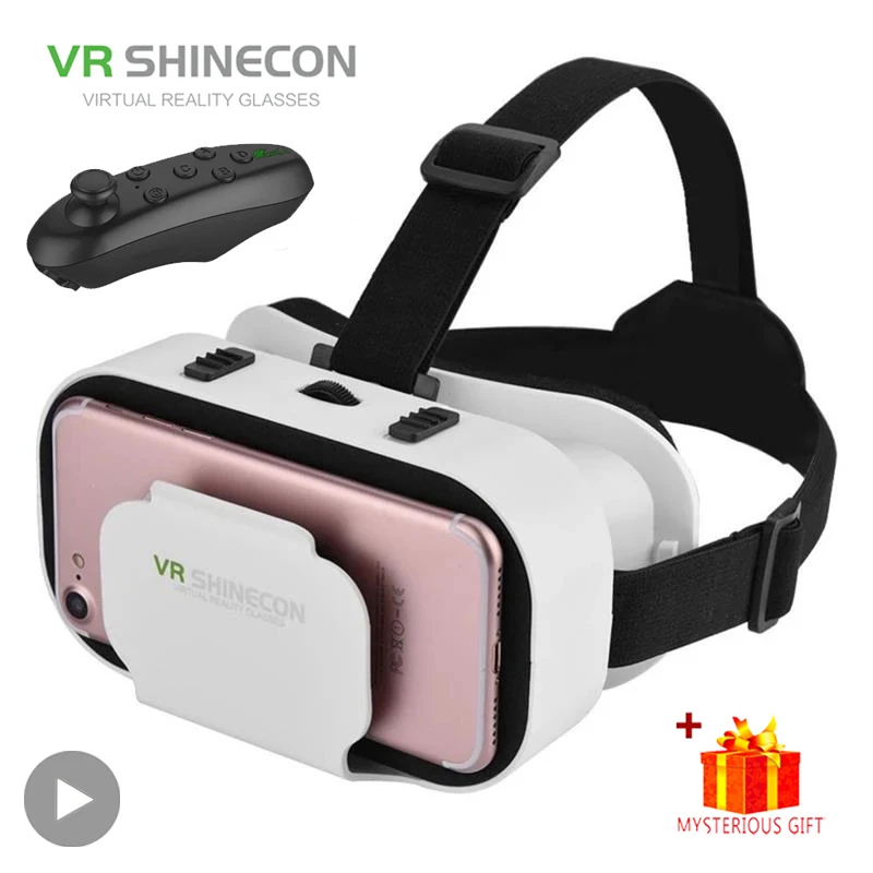 Shinecon Virtual Reality VR-Brille, 3D-Headset-Gerät, Helmbrille, Linsen, mobiles Smartphone, Smartphone, Handy, Realidade Viar VR