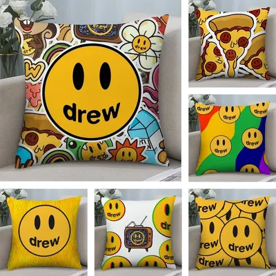 Luxus Mode D-Drew H-Hous Kissenbezug Plüsch Stoff Weiche Doppelseitige Druck Sofa Kissenbezug Wurfkissenbezüge Image