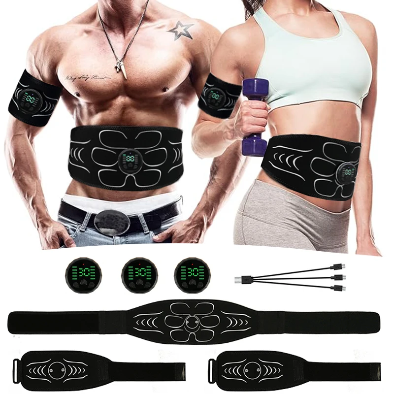 EMS Muskelstimulator Toner Bauchstrainer Bauchstraffungsgürtel Verlieren Gewicht Körper Abnehmen Massagegerät Bauch Arm Fitness Gestaltung Image