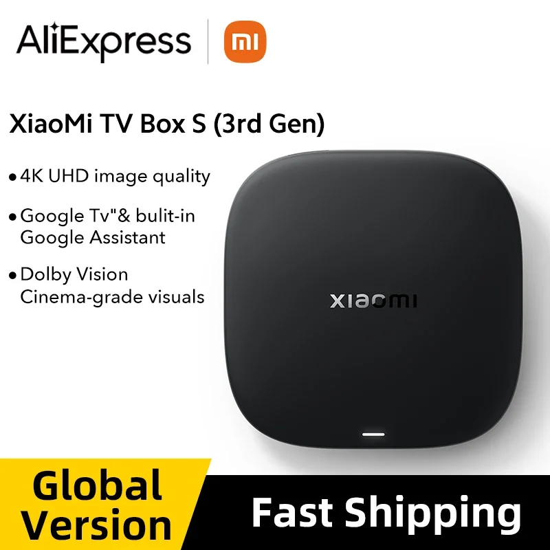 Globale Version Xiaomi TV Box S 3rd Gen 4K Ultra HD Bluetooth 5.2 Wifi6 2GB+32GBROM Google TV Google Assistant Smart Media Player Image