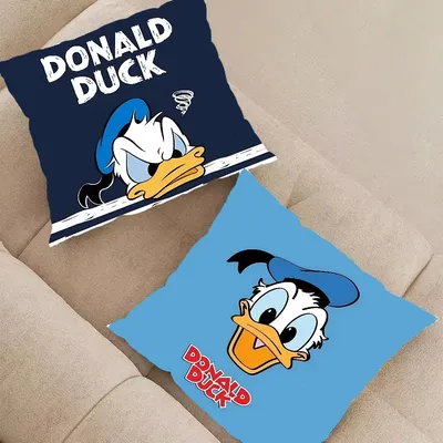 Cartoon D-Donald D-Ente Kissen Fall Wurf Kissen Abdeckung Nordic Vintage Stil Kissenbezüge Hause Wohnzimmer Sofa Couch sitz Image