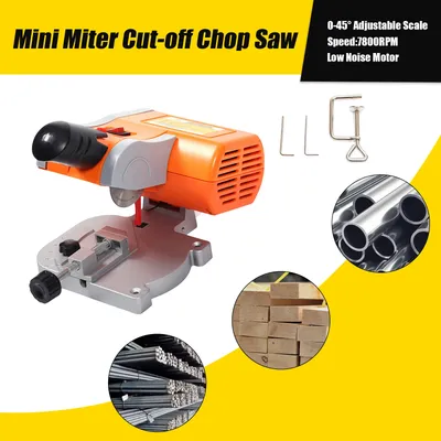 220V 90W Mini Table Saw Electric Mitre Saw Machine Wood Metal Cutter, Adjustable Bench Cut Off Chop Saw for Cutting Metal Wood