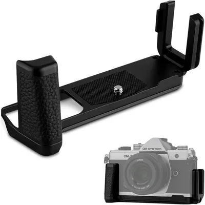 Haoge HG-OM3 Camera Bracket Holder Hand Grip for OM SYSTEM OM-3 Camera fit Arca Swiss Kirk RRS Benro Quick Release Plate