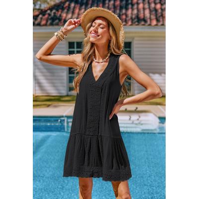 Easy Choice Black Cover-Up Mini Dress