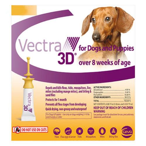 Vectra 3d für sehr kleine Hunde bis zu 8lbs 3 Dosen