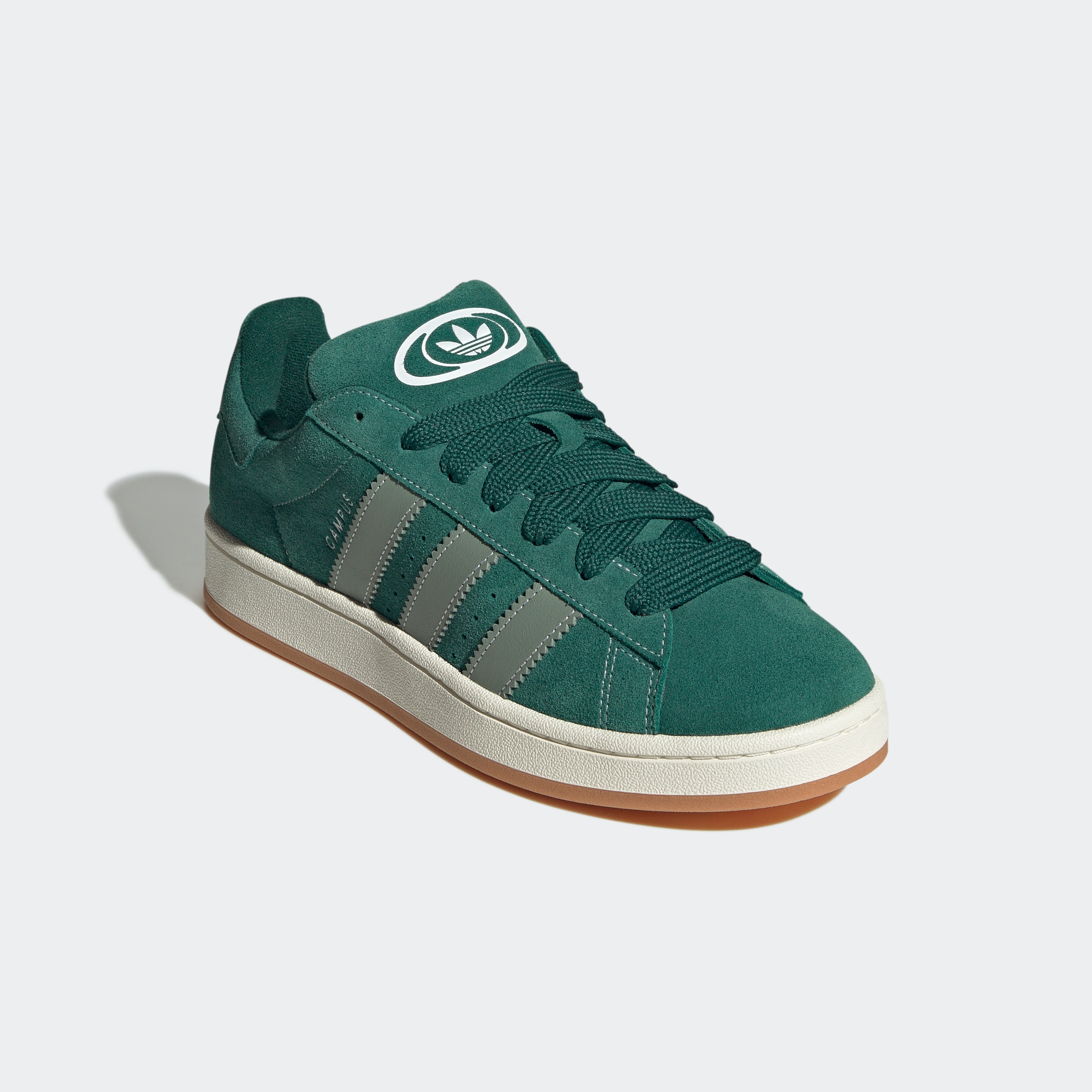 Sneaker ADIDAS ORIGINALS "CAMPUS 00S", Herren, Gr. 44, collegiate grün, silber grün, sanftes weiß, Leder, Schuhe Sneaker