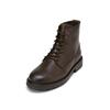 Stiefelette MARC O'POLO "aus edlem Rindleder", Damen, Gr. 45, braun (schwarz braun), Obermaterial: 100% Leder (Rind), unifarben, Schuhe