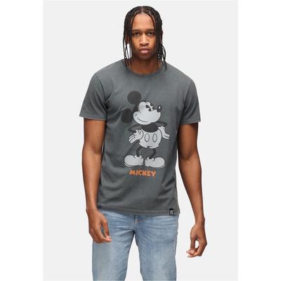 T-Shirt RECOVERED "Disney Mickey Mouse Vintage Hand On Hips Washed", Herren, Gr. XL, schwarz, 100% Baumwolle, bedruckt, casual, normal, Rundhals, Kurzarm, Shirts, im angesagten Vintage-Stil Image