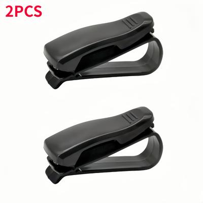TEMU Stylish Glasses Holder For Car Sun Visor - Universal Fit, Durable Plastic, Auto Interior Accessory For Secure Eyeglasses Storage, Car Visor Organizer|sleek |eyeglass Holder, Car Image