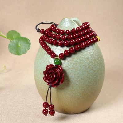 TEMU 1pc Trendy Classic Round Beads Necklace With Pendant For Wealth For Men For Daily Decoration, Gift For , Holiday Birthday Gift For / Girlfriends Image