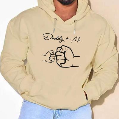 TEMU Plus Size Print Hoodie, Casual Hooded Sweatshirt With Kangaroo Pocket, Men's Clothing Image