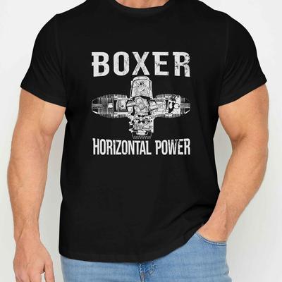 TEMU Men's Casual Boxer Engine Graphic T-shirt - 100% Cotton Crew Neck Regular Fit Tee With Stretch, 180gsm , Plus Sizes Image