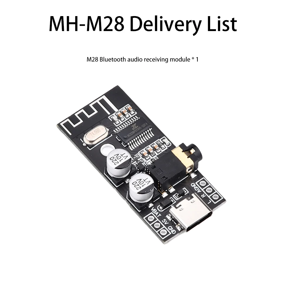MH-MX28 Sans Fil Bluetooth Audio Tech Type-C Touristes Canal Stéréo Décodeur Sans Perte Sound Tech Sans Fil BT MP3 Audio Récepteur