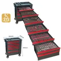 Chariot à outils à 7 tiroirs avec 273 pièces, ensemble d'outils en mousse EVA, armoire de rangement d'outils de Garage lourd pour mécaniciens, atelier, réparation de voiture à domicile