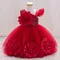 Vêtements pour enfants bébé filles paillettes fleur manches volantes robe de princesse pour enfants