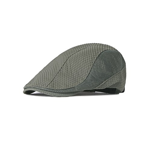 Herren-Schiebermütze aus Mesh mit verstellbarem Riemen – atmungsaktive und leichte Sommer-Newsboy-Mütze für Outdoor-Aktivitäten, Freizeitkleidung und den täglichen Gebrauch Image
