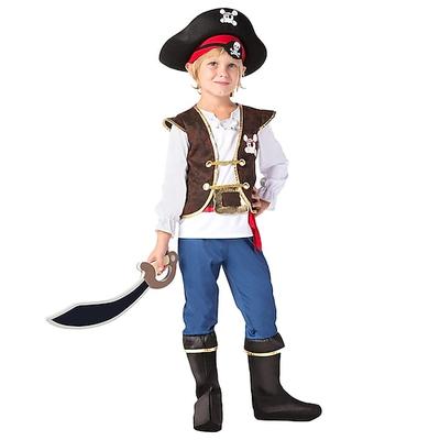 Pirates of the Caribbean Seeräuber Jack Sparrow Outfits Kostüm Abenteuerfilm Cosplay Film Cosplay for Jungen Kinder Halloween Leistung Pädagogisches Ankleiden Verkleidung für Schulveranstaltungen Image