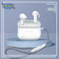 Per OPPO Enco Buds3 Pro Custodia protettiva trasparente con cordino trasparente Cover in TPU Custodia per auricolare Bluetooth