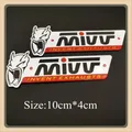 2 pz/lotto 3D Alluminio Resistente Al Calore Adesivo Moto Tubo Di Scarico Decalcomania MIVV Motocross Moto Moto