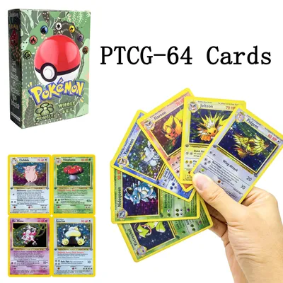 Pokémon Cards PROXY Classic Jungle Whole Set 64 Cards Pikachu Nidoqueen Flareon Jolteon Pidgeot Vilplume TCG Game Cards