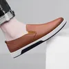 Luxus Marke Einfache Echtes Leder Schuhe Business Loafer Komfortables Fahren Casual Herren Kleid