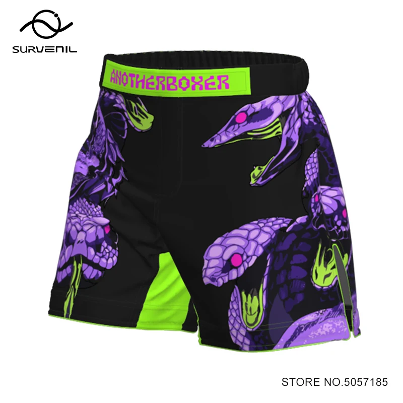 MMA-Shorts für Herren, Kampftrainingsshorts, Damen, Jugend, Kampfsport, Schlangenskelett, BJJ, Kickboxen, Muay Thai, Boxen, Grappling-Hose Image