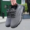 Trendige Herrenschuhe mit flachem Boden, Mesh, rutschfest, zum Schnüren, Freizeitschuhe, leichte Größen 36–46, modische, trendige Laufschuhe für Herren