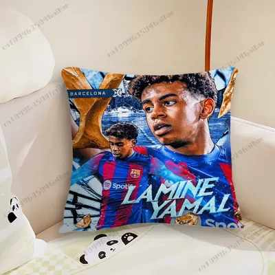 Sport Fußball Star L-Lamin Y-Yamal Kissenbezug Wohnzimmer Kopfteil Schlafzimmer Büro Kissenbezug Sofa Nickerchen Zeit Kissenbezug Image