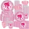 Neue Prinzessin Geburtstag Party Dekoration Geschirr Rosa Prinzessin Thema Teller Tassen Servietten Ballon Mädchen Geburtstag Party Supplies kit