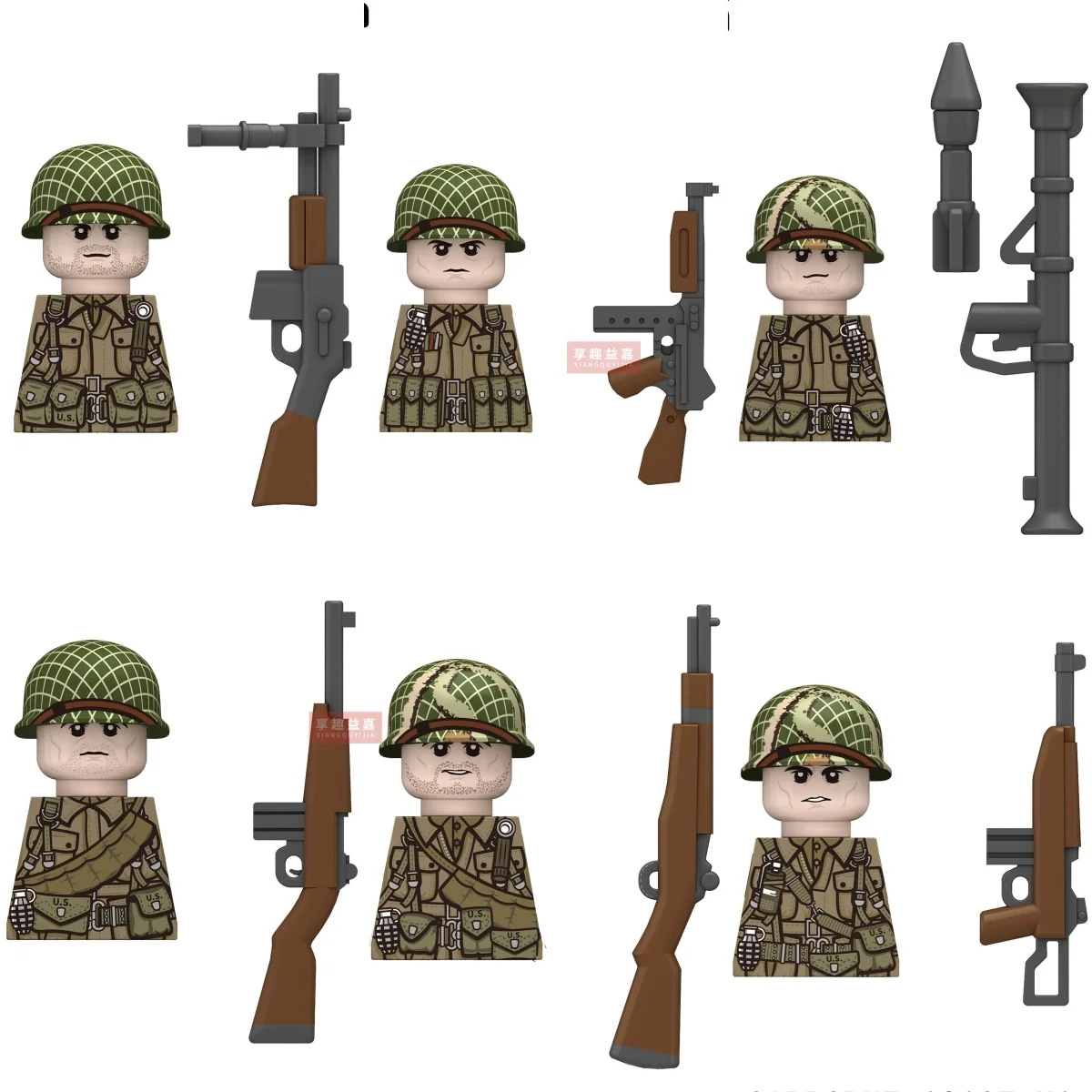 Neue Militärangelegenheiten U.S. Airborne Soldier Legion Bausteine Modell Bricks Mini Action Spielzeug Figuren Spielzeug Geschenk für Kinder MOC Image