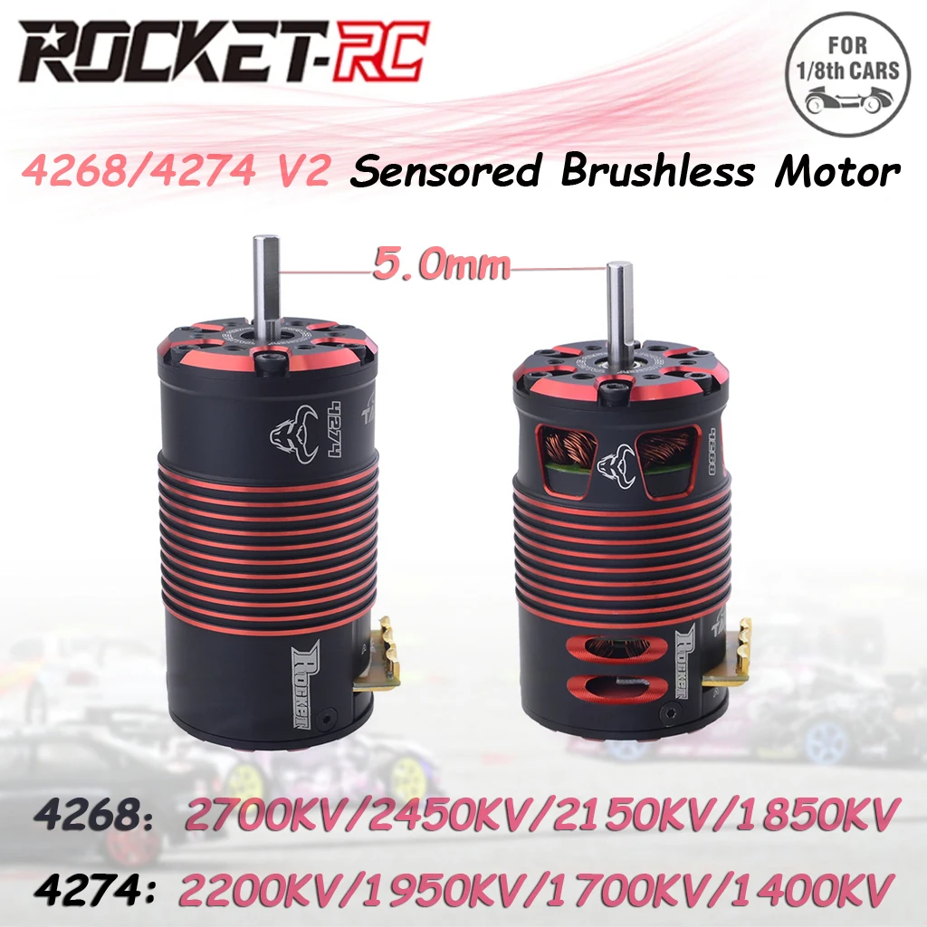 ​ ROCKET RC 4268 4274 Sensored Bürstenloser Motor Hi-Torque für 1/8 Traxxas Wltoys HSP RC On-Road Off-Road Monster Truck Rennwagen