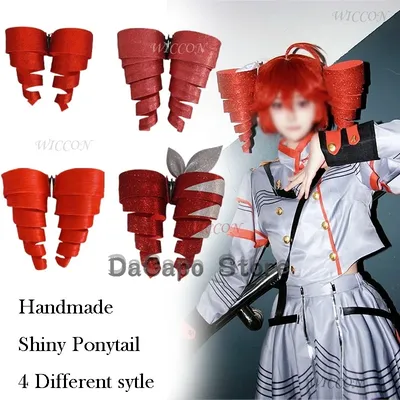 Kasane Teto Perücke Pferdeschwänze Eva 4-Stil Roleplay Prop Cosplay Diva Vtuber Anime glänzende Perücke Zubehör handgemachte Halloween Party Image