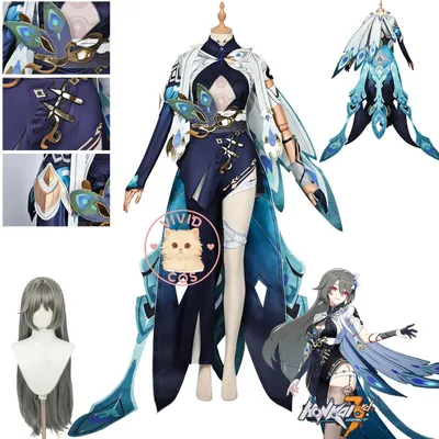 Spiel Honkai Impact 3 Vita Cosplay Hochwertiges Rollenspiel Kostüm Mode Anime Sexy Kleid Perücke für Image