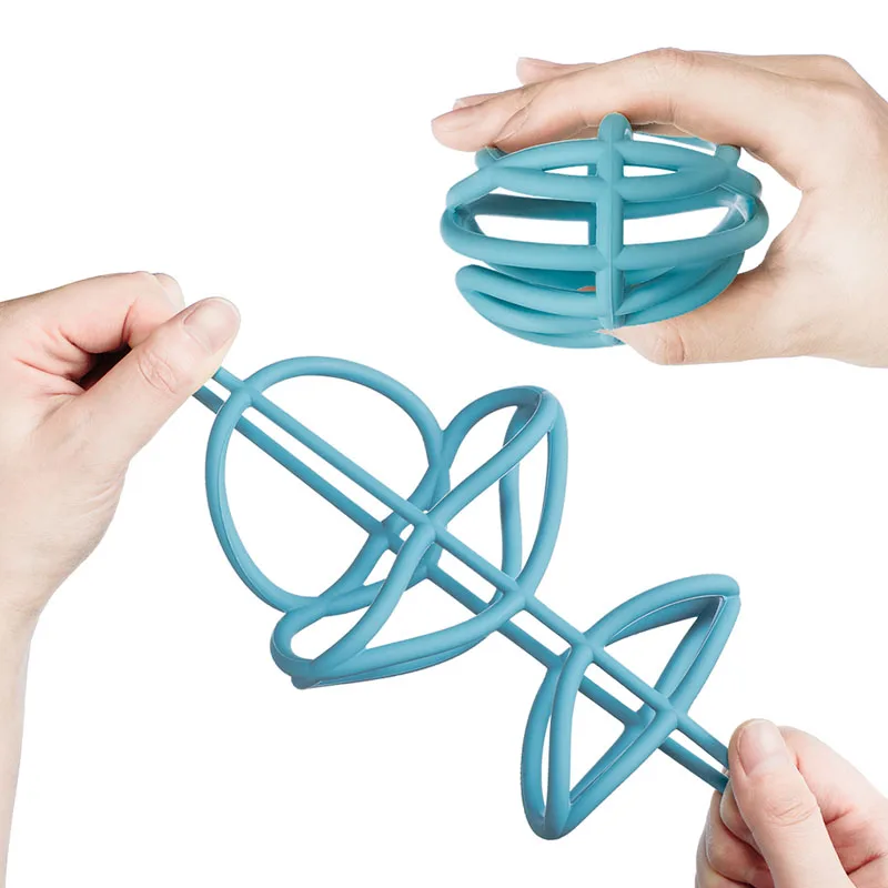 1pc Baby Silikon nagetier Spielzeug Ball Geeignet BPA FREI Baby Zahnen Kauen Silikon Perlen DIY Zahnen Halskette Spielzeug Image