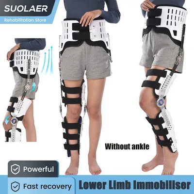 Einstellbare Knie Fuß Taille Orthese Unterstützung Untere Gliedmaßen Brace Bein Bruch Schutz Bein Gelenk Unterstützung Bänder Rehabilitation