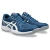 Hallenschuh ASICS "UPCOURT 6", Gr. 46, mako blau, weiß, Synthetik, sportlich, Schuhe, für Hallensport