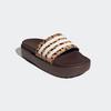 Badesandale ADIDAS SPORTSWEAR "PLATFORM ADILETTE", Gr. 39, shadow braun, cloud weiß, magic beige, Synthetik, sportlich, Schuhe