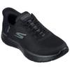 Slip-On Sneaker SKECHERS "GO WALK FLEX-GRAND ENTRY", Damen, Gr. 43, schwarz (schwarz, uni), Textil, unifarben, sportlich, Schuhe, Slipper mit Slip-ins zum Schlupfen