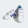 Sneaker ADIDAS SPORTSWEAR "GRAND COURT LIFESTYLE HOOK AND LOOP", Gr. 27, cloud weiß, lucid blau, preloved blau, Synthetik, Textil, sportlich, Schuhe, für Kinder, Design auf den Spuren des adidas Superstar