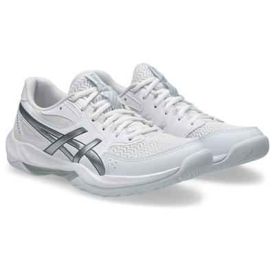 Hallenschuh ASICS "GEL-ROCKET 12", Gr. 42,5, weiß (weiß, pure silber), Synthetik, sportlich, Schuhe Image