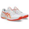 Hallenschuh ASICS "COURT HUNTER FF", Gr. 40,5, weiß, vivid coral, Synthetik, sportlich, Schuhe
