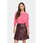 Rundhalspullover SAINT TROPEZ "A2561, MilaSZ R-Neck", Damen, Gr. S (36), fruit dove melange, Feinstrick, Obermaterial: 80% Viskose, 20% Polyacryl, meliert, modisch, normal, Rundhals, 3/4-Ärmel, Pullover