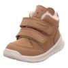 Lauflernschuh SUPERFIT "BREEZE WMS: mittel", Kinder, Gr. 30, braun (hellbraun), Nubukleder, unifarben, Schuhe, Barfußschuh mit zwei Klettverschlüssen, Größenschablone zum Download