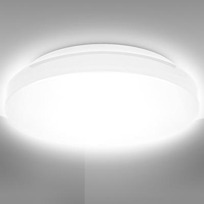 B.K.LICHT LED Deckenleuchte "BK_DB1295 LED Bad-Deckenleuchte, IP44, 10W, 4.000K neutralweißes Licht", weiß, B:22,00cm H:5,80cm L:22,00cm Ø:22,00cm, Lampen, Spritzwasserschutz, Badlampe, 900Lm, Ø22cm Image